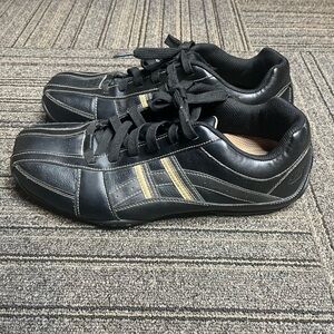 Sketchers Citywalk Oxford Sneakers Men’s 11.5 Black Gold Memory Foam Streetwear